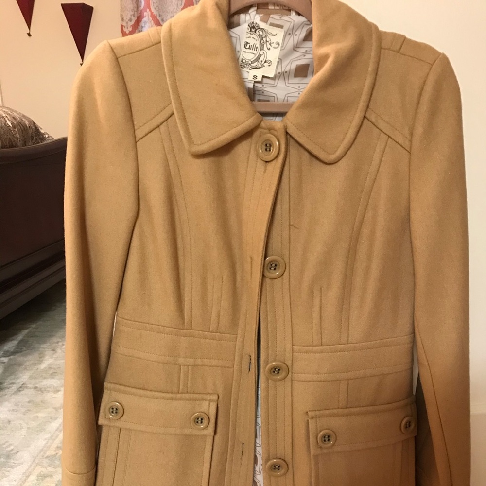 Tulle pea coat